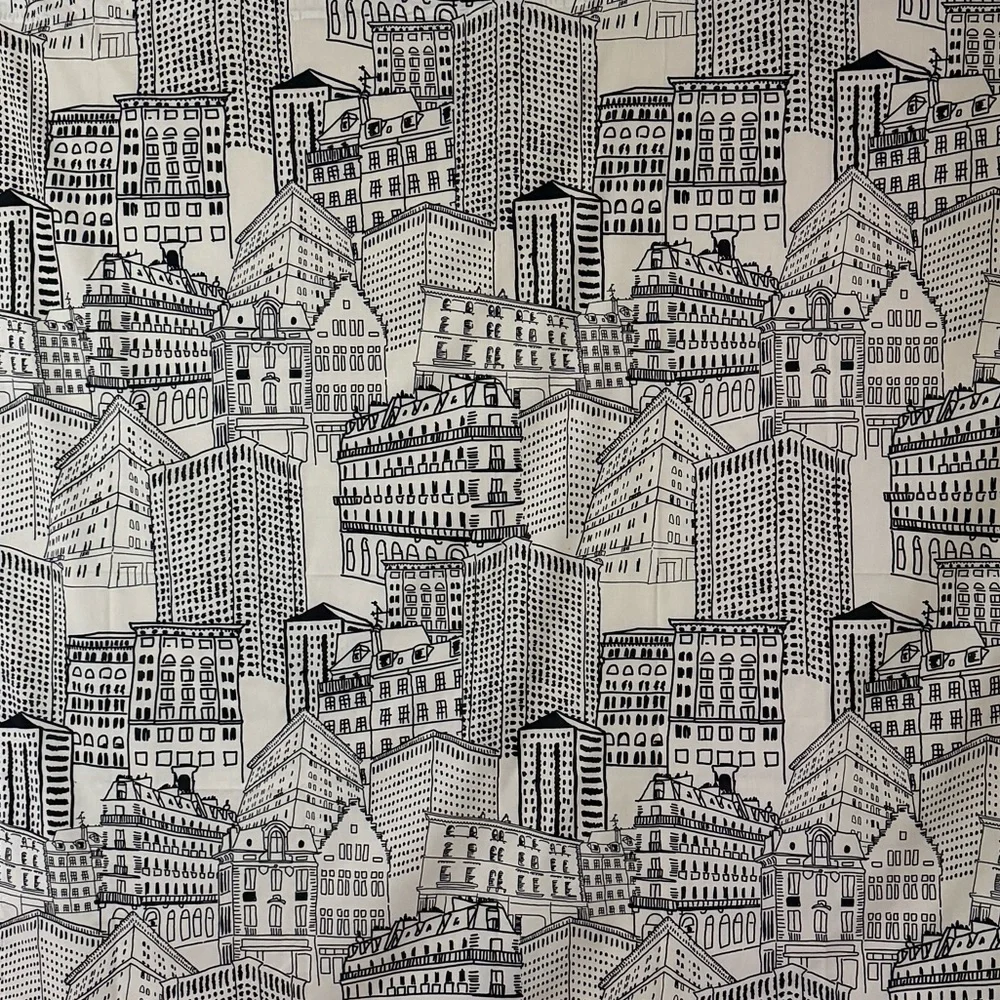 Black & White Cityscape/Skyline Wall Art “Tapestry”,Modern Urban Print on Fabric